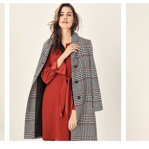 NWT Ann Taylor Plaid Chesterfield Coat